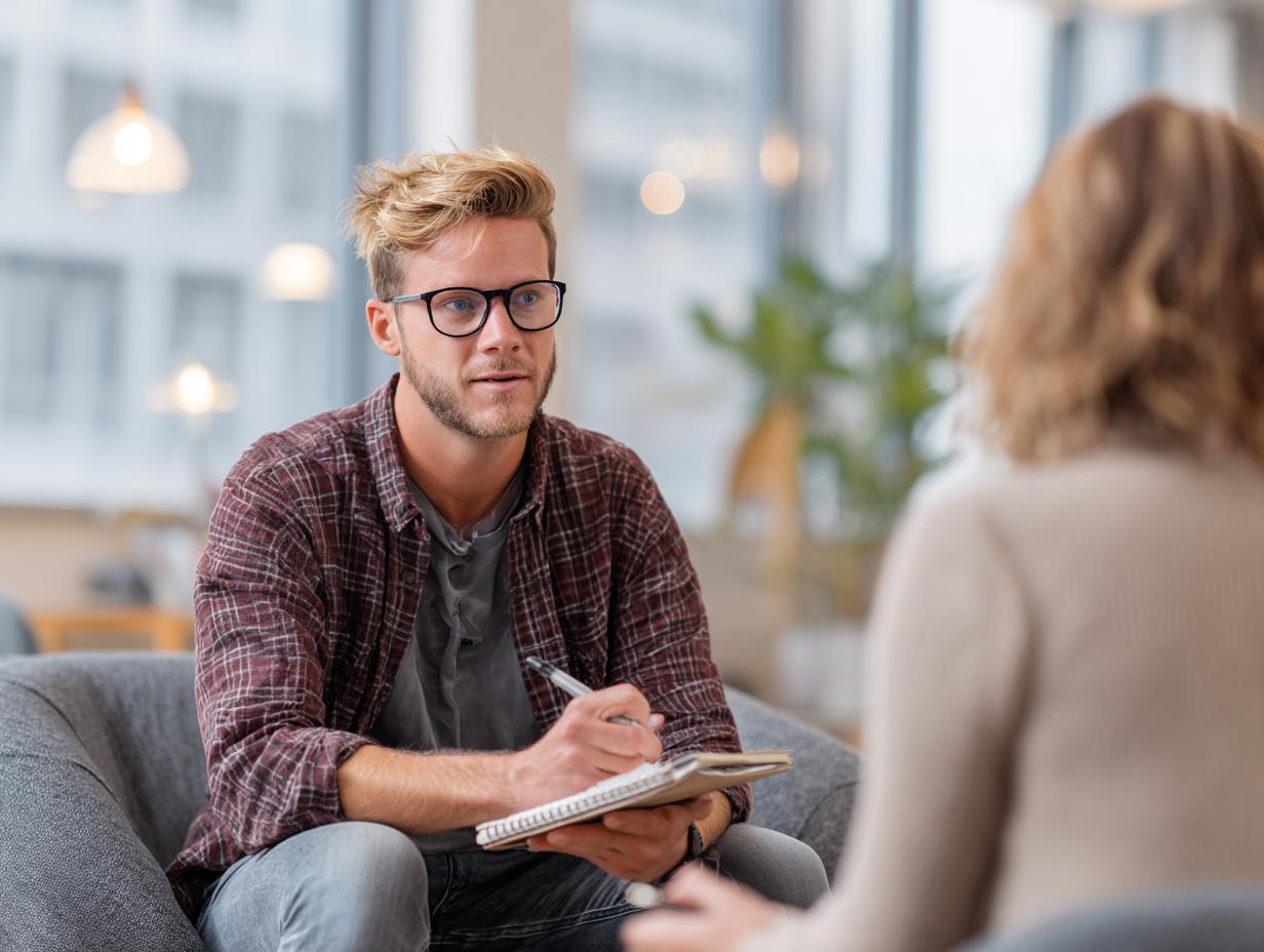 Therapy training session with students